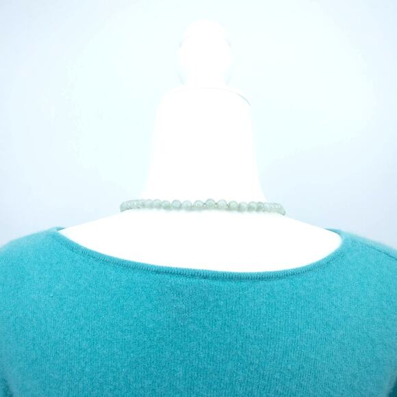 14K Burma Jadeite Fresh Water Pearls Gold Bead Necklace Strand 15" - Picture 4 of 12